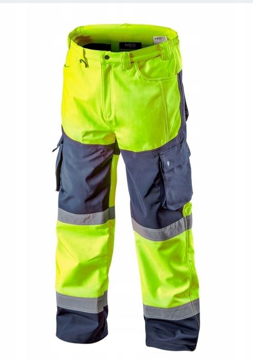 Spodnie NEO Softshell robocze BHP OCIEPLANE 81-750 ostrzegawcze