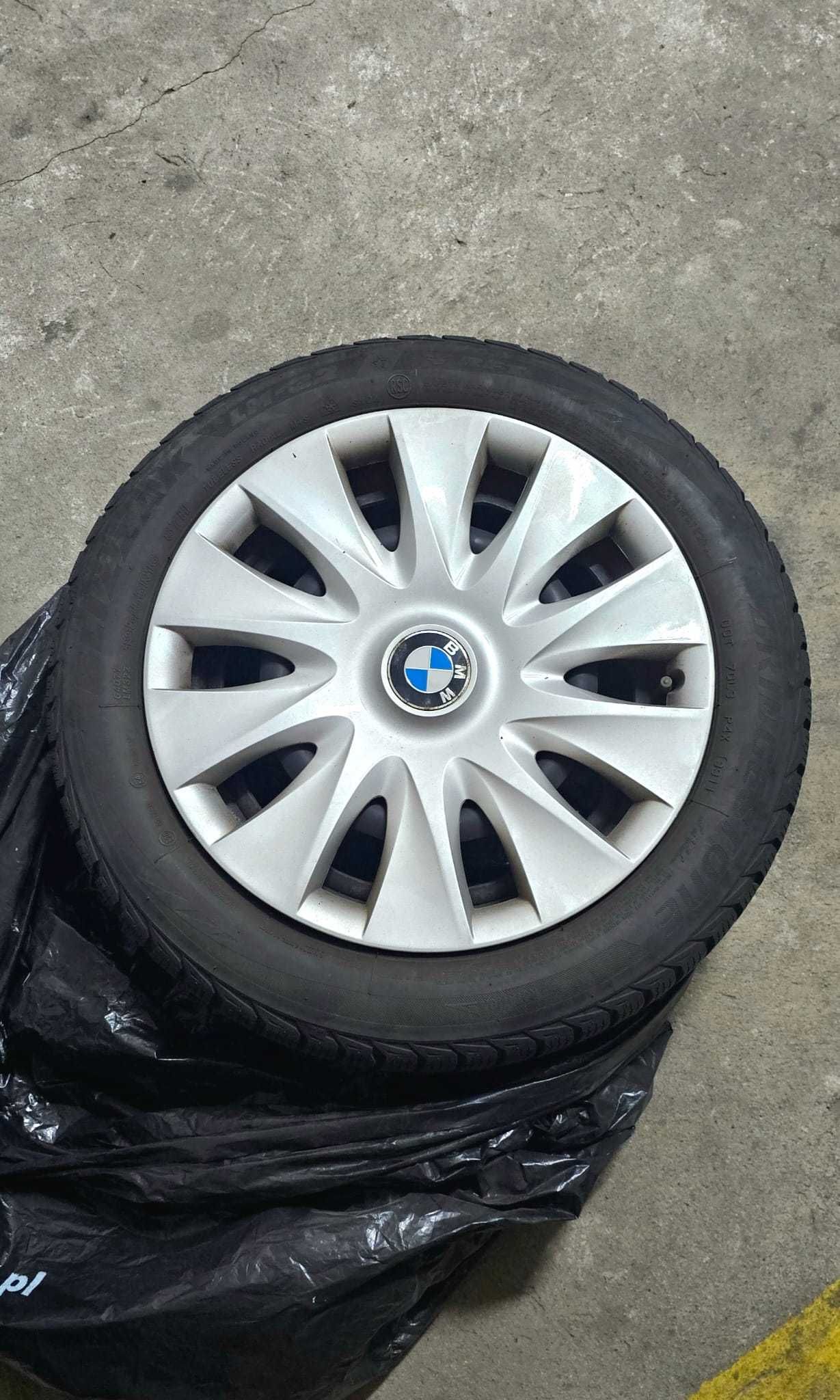 Komplet Bridgestone blizzak lm32 195/55r16 + feligi + kołpaki BMW