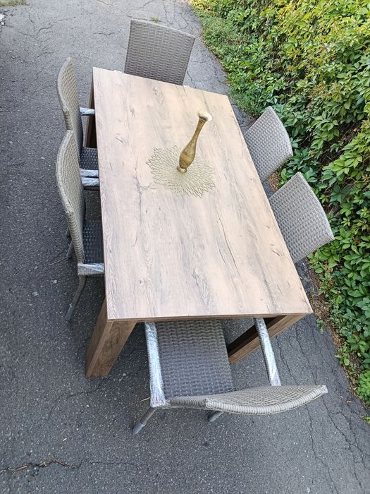 Новий комплект на 6 осіб. Стільці садові ротанг. Меблі