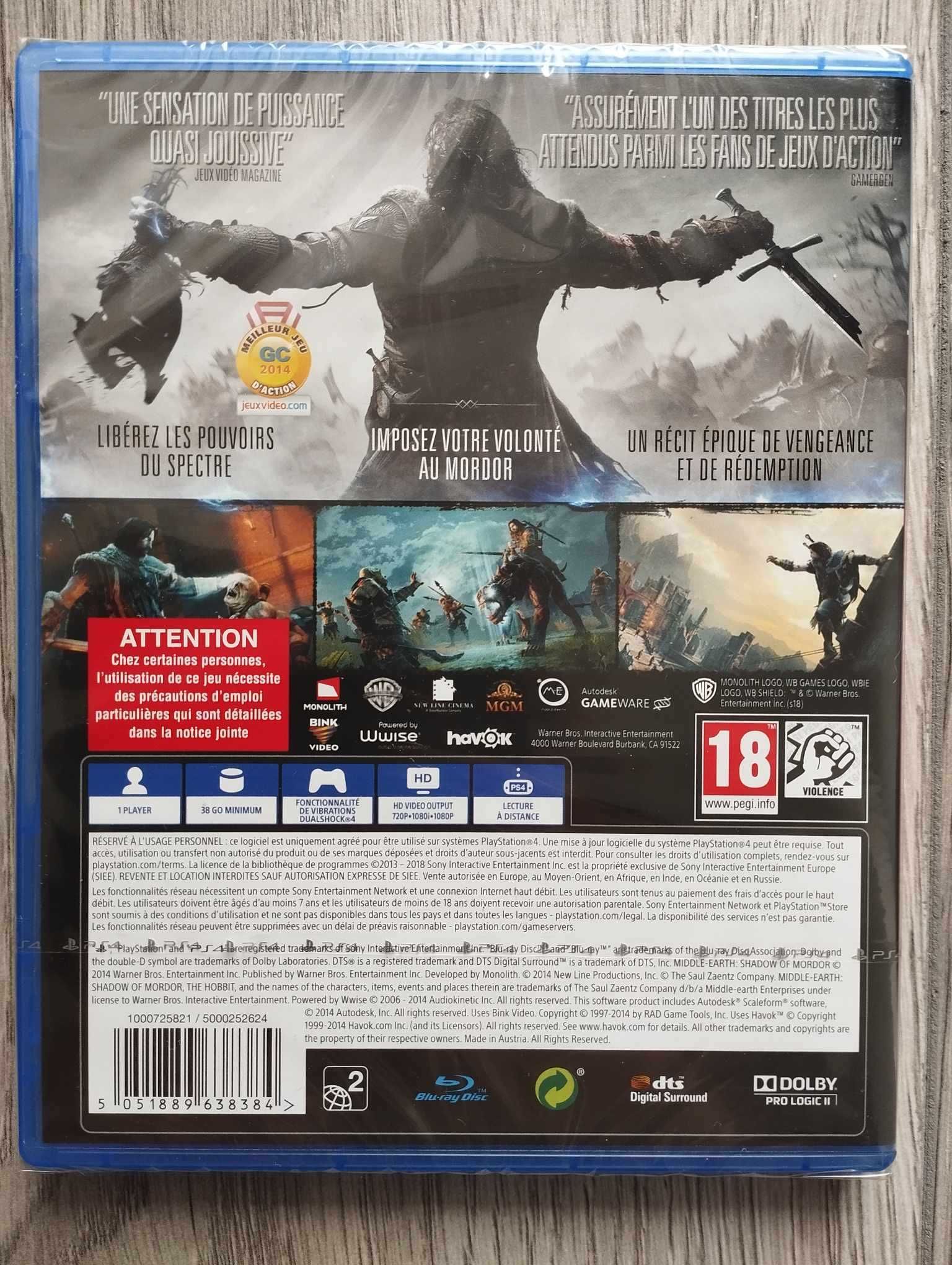 Nowa Gra Middle-Earth Cień Mordoru PS4/PS5 Polska Wersja Playstation