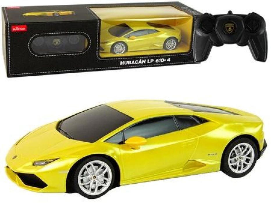 Auto R/C Lamborghini Huracan Rastar 1:24 żółte pudełko,394x129 mm