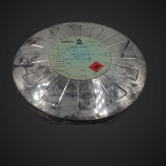 Puszka filmowa HADEKO z taśmą 35 mm negatyw, vintage b5/070266