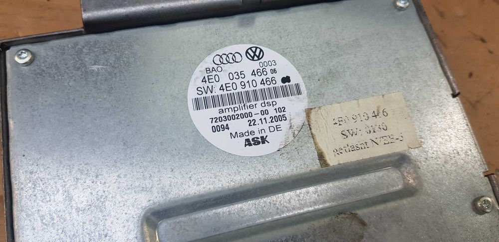AUDI A8 D3 Bang & Olufsen Wzmacniacz Audio Amplituner 4E0.035.466