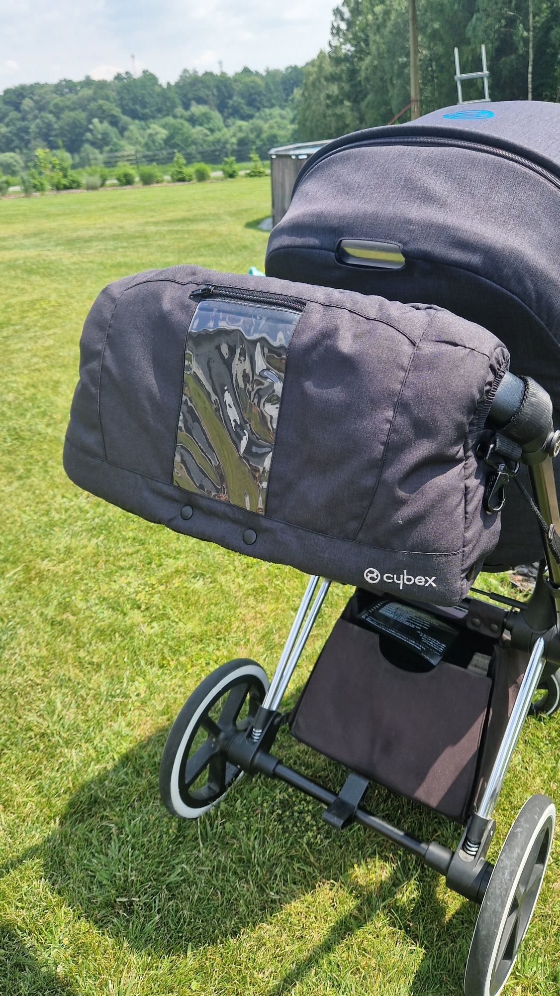 Spacerówka cybex priam granatowa + torba +mufka stan bdb