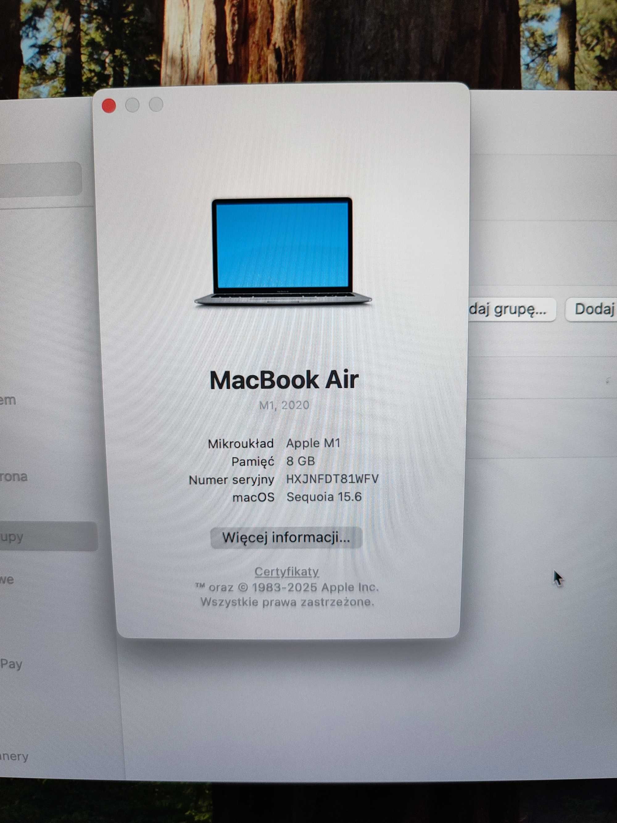 Macbook Air 13' A2337 Apple M1 8Gb 256GB Gwarancja !