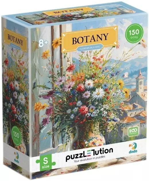 Puzzle 150 elementów. Botanika: Kwiaty w wazonie. Dodo