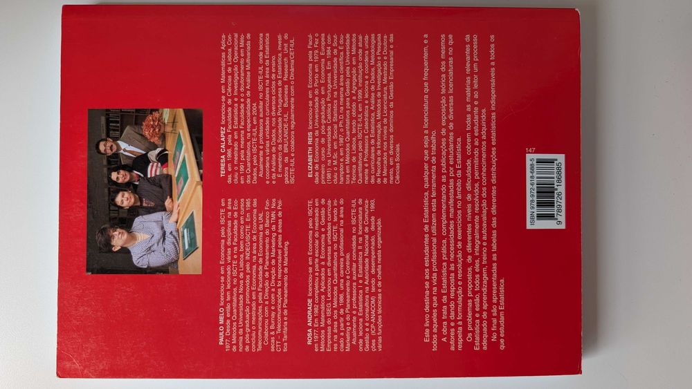 Exercícios Estatística Aplicada Vol. 1 | Elizabeth Reis