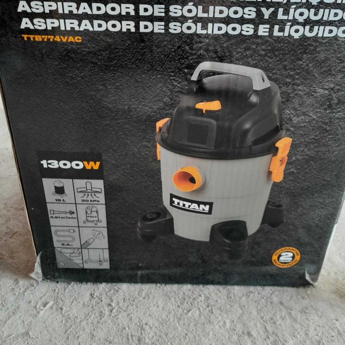 odkurzacz warsztatowy przemysłowy titan ttb774 niekompletny 1300 wat