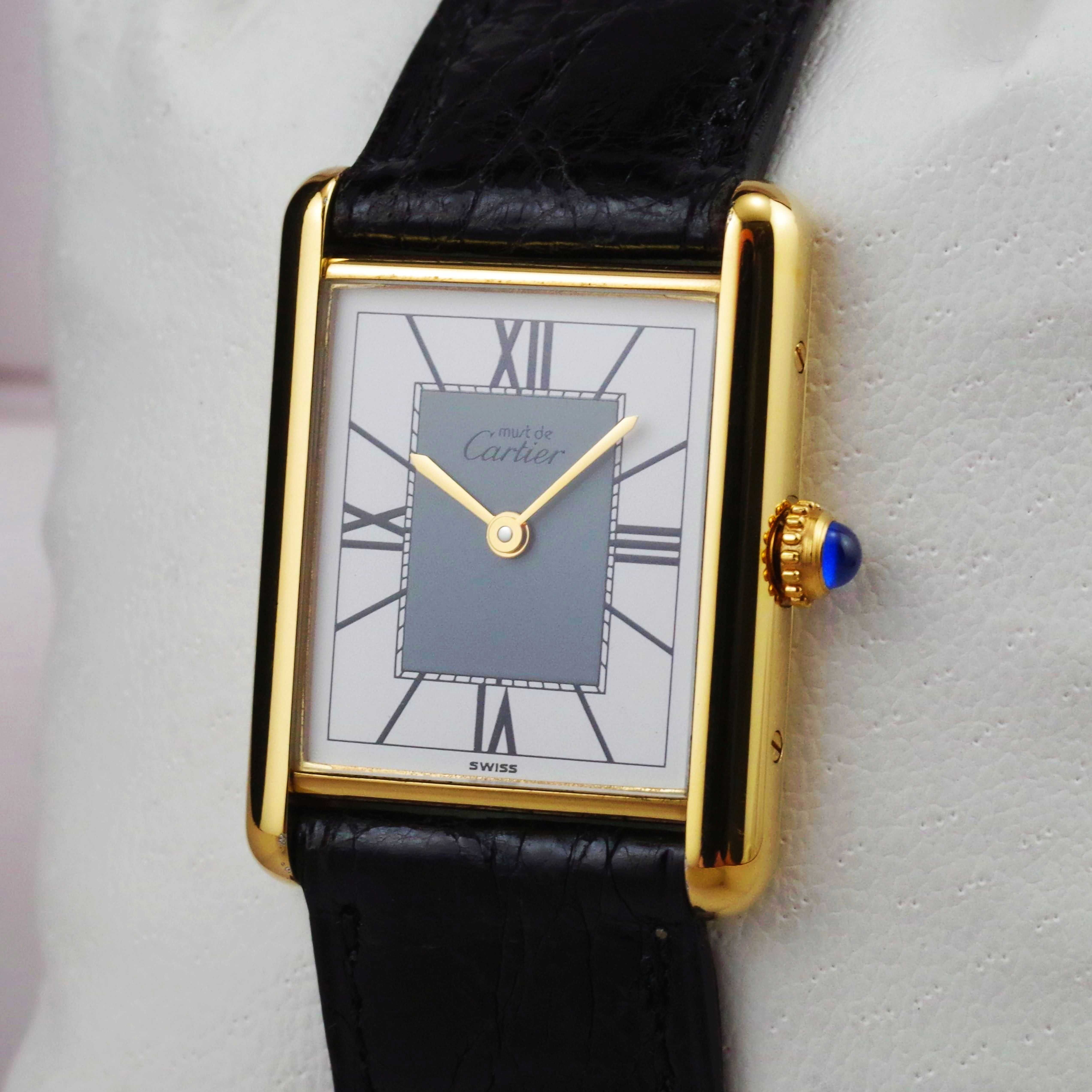 CARTIER TANK Must De Cartier VERMEIL zegarek vintage 1992 Ref. 590005