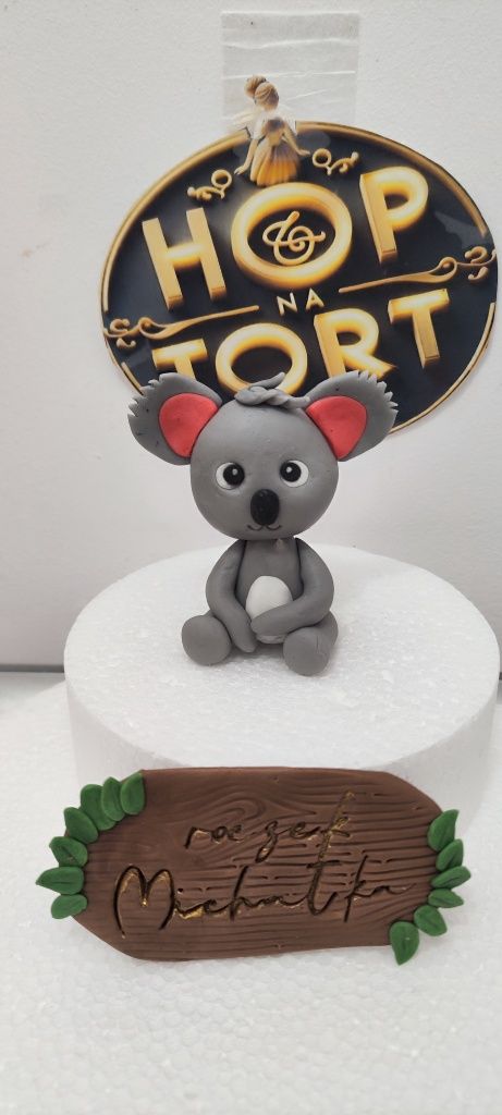 Koala ozdoba figurka z masy cukrowej na tort urodziny