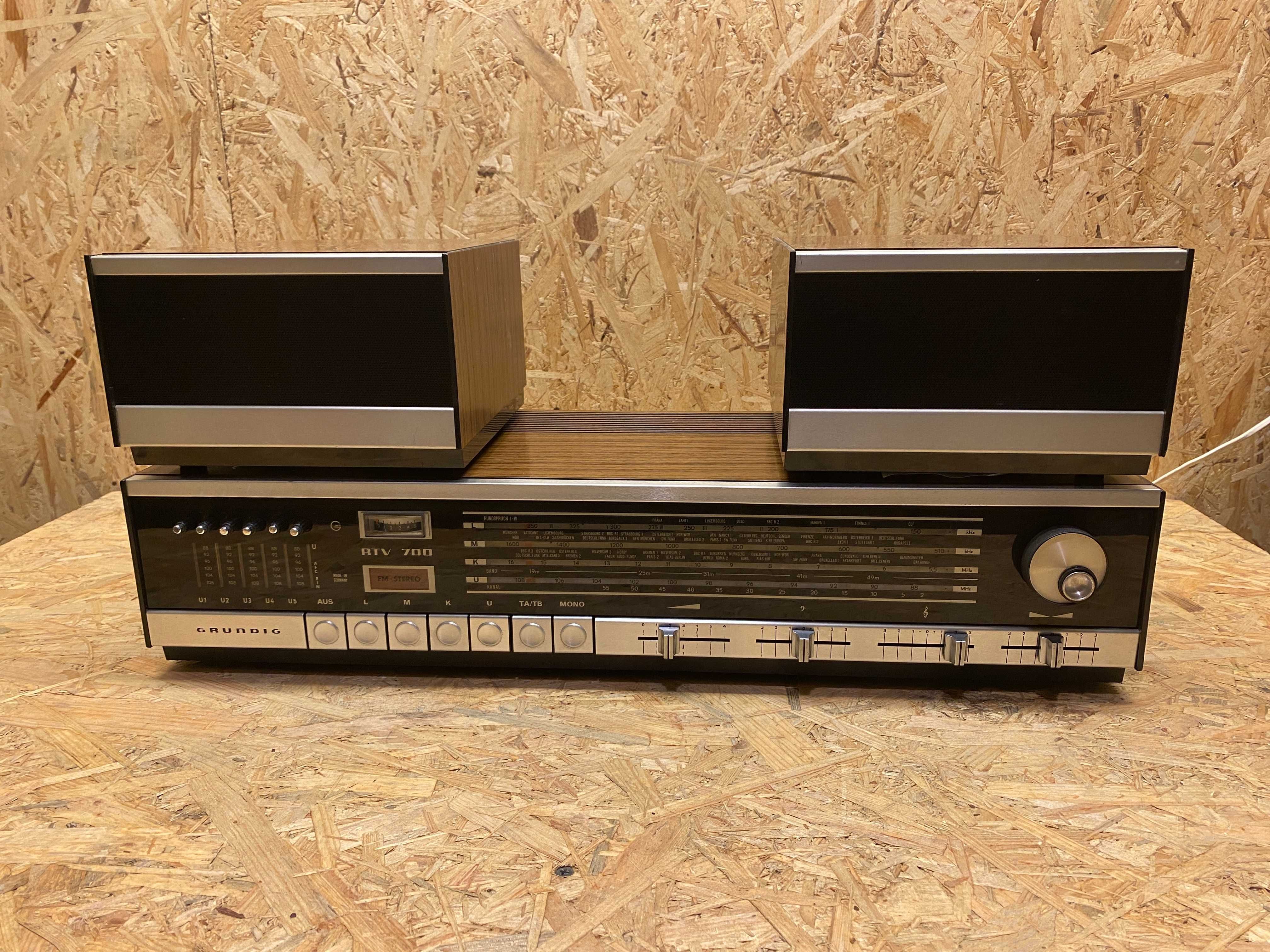 Radio Amplituner Grundig RTV 700 Z kolumnami (film pokazowy)