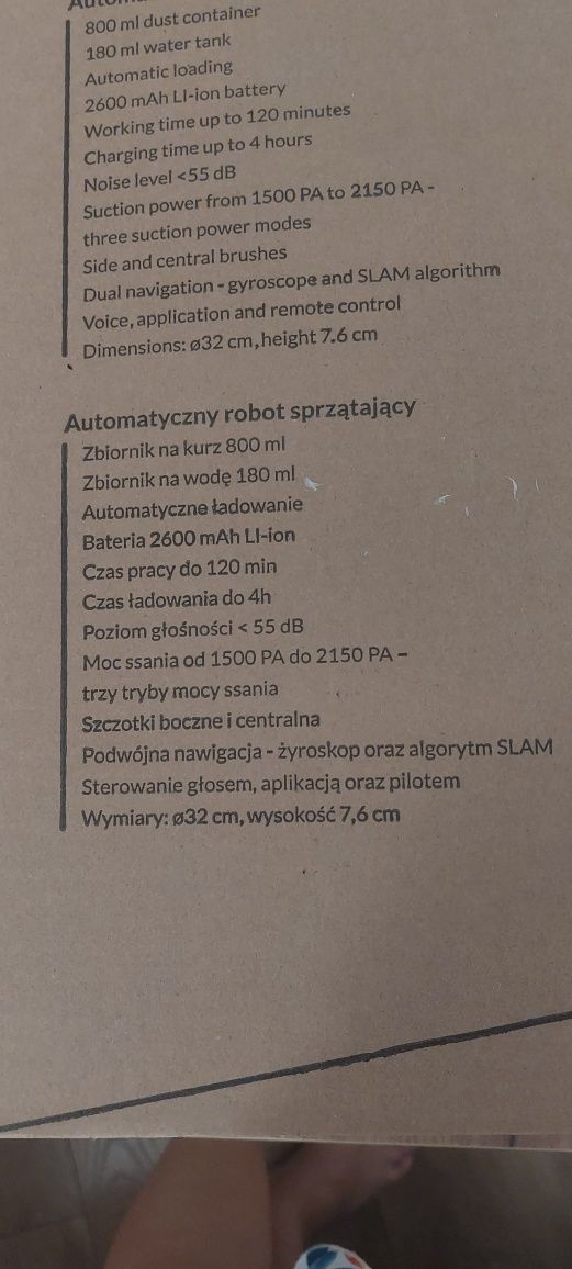 Robot sprzątający ZEEGMA Zonder Robo Next