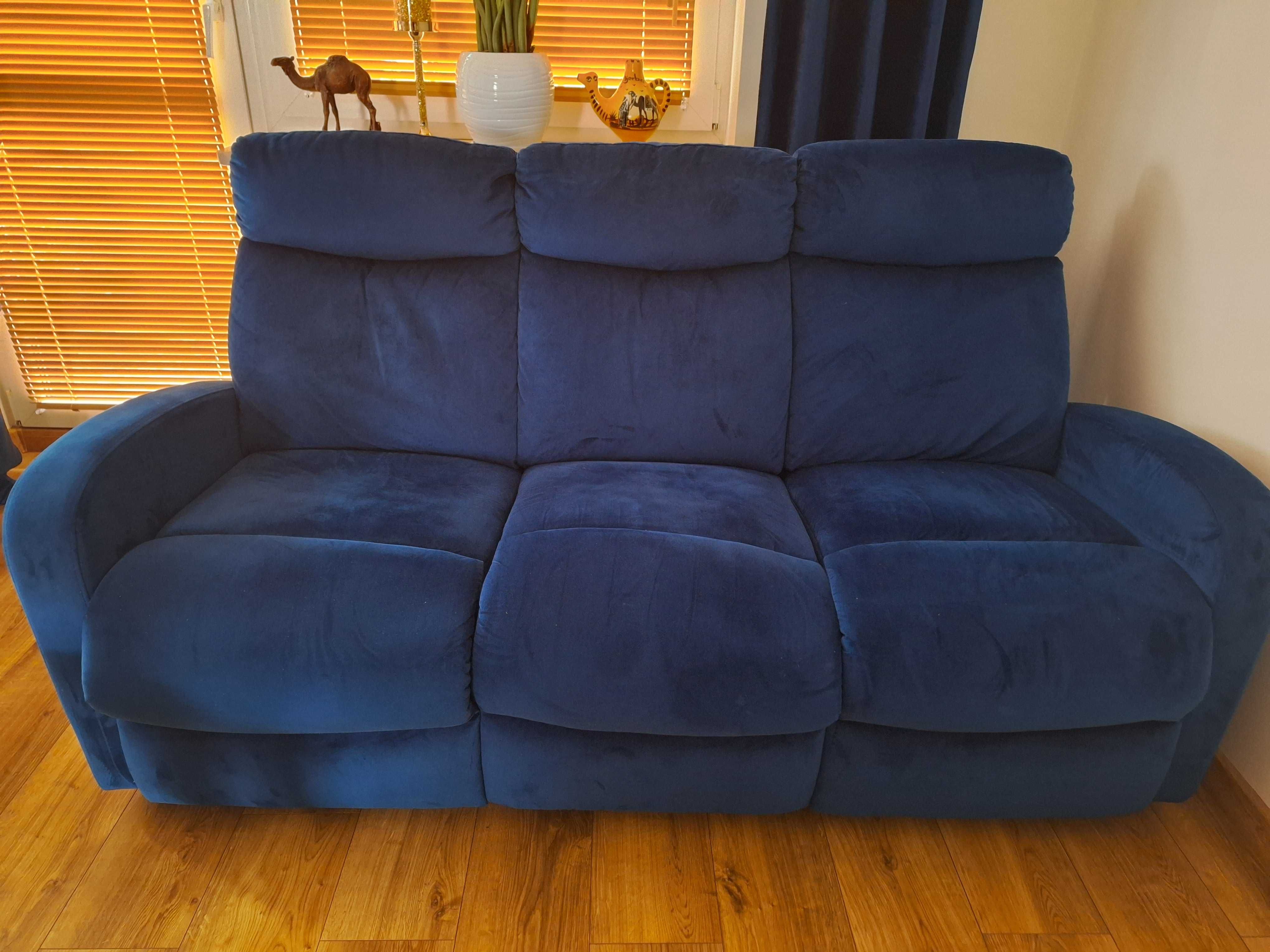 Kanapa sofa niebieska łóżko wypoczynek