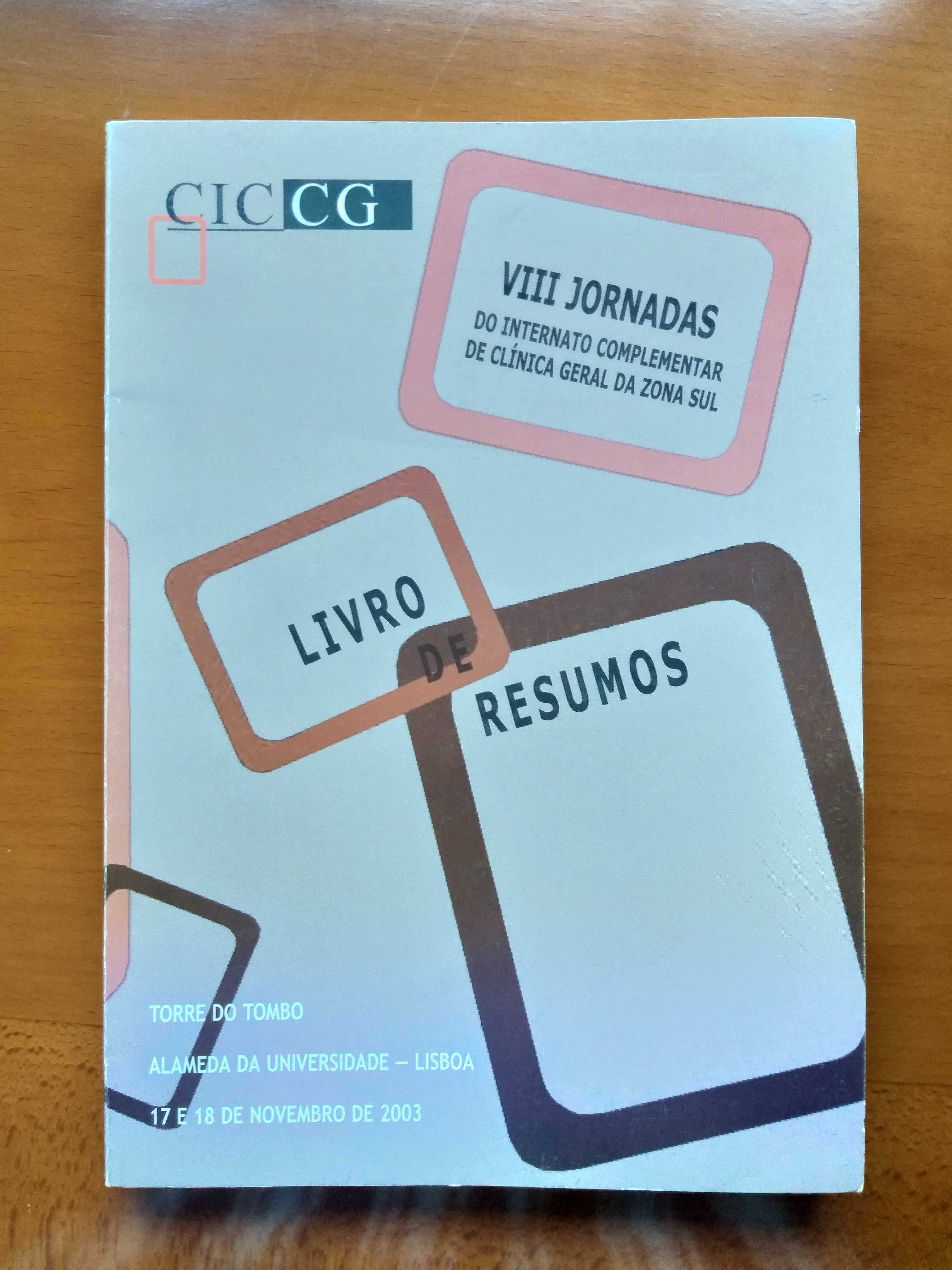 Livro de resumos da clinica geral da zona Sul - 2003