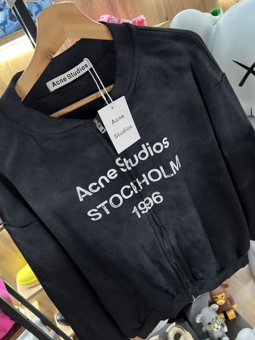 Кофта На Замку ACNE STUDIOS “Stockholm 1996” Black Faded