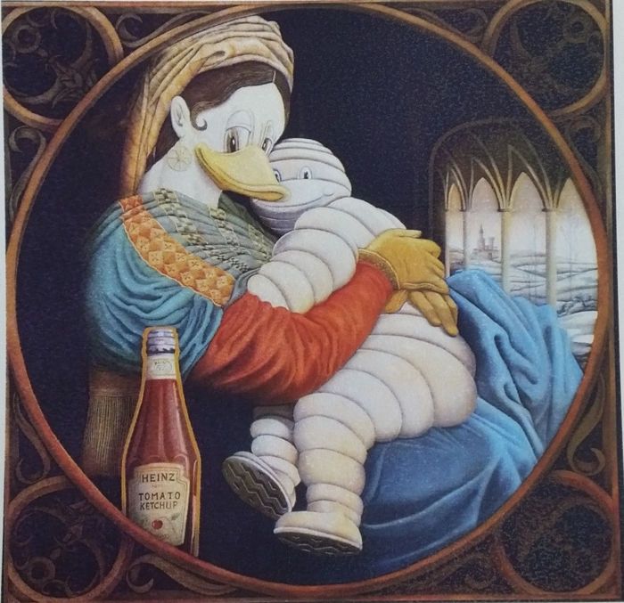 Litografia de Fernando Bellver - "Madonna Michelin"