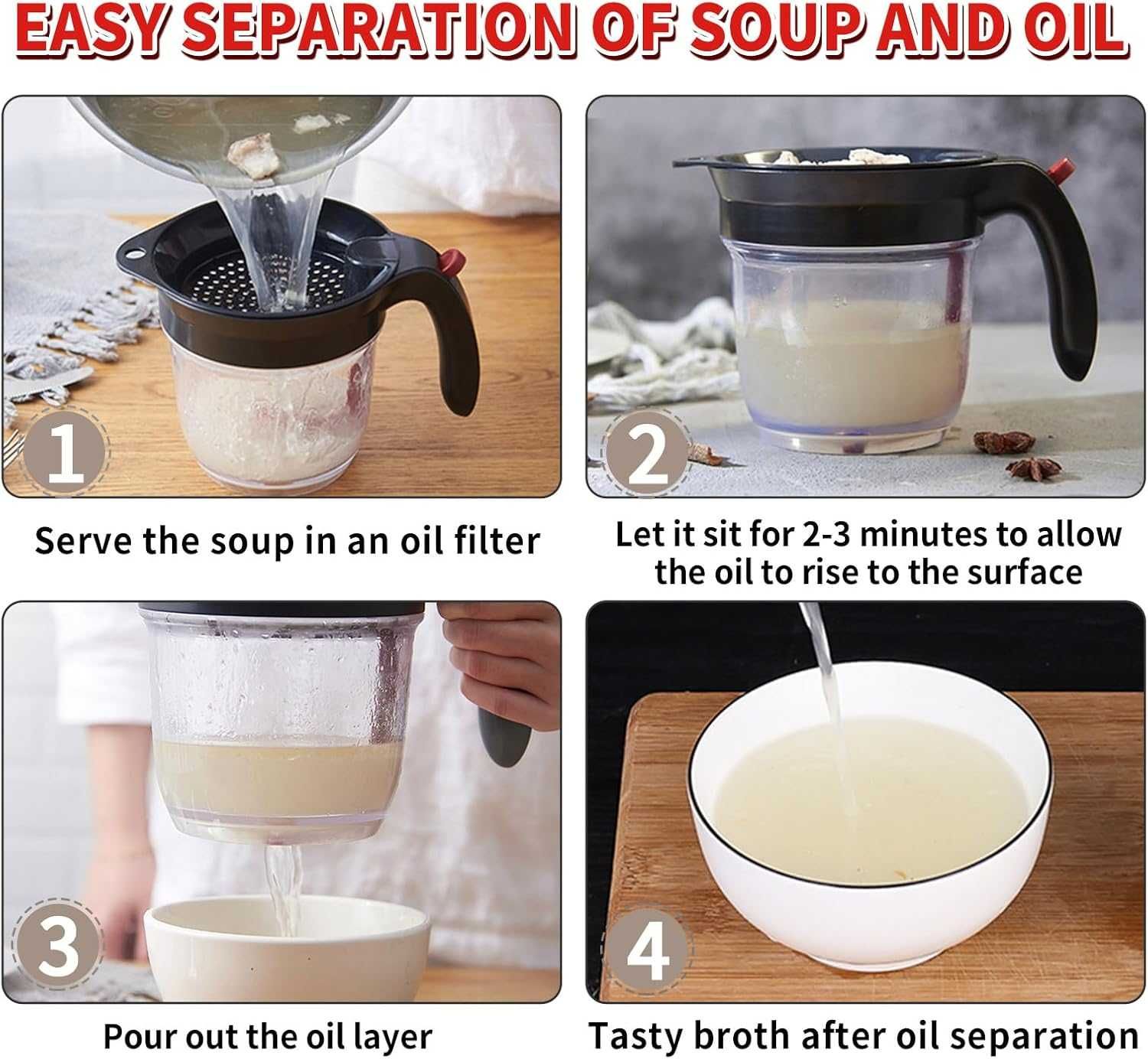 Separator tłuszczu, do zup, sosów MAIHUI