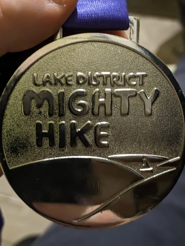 Медаль lake district mighty hike колекція