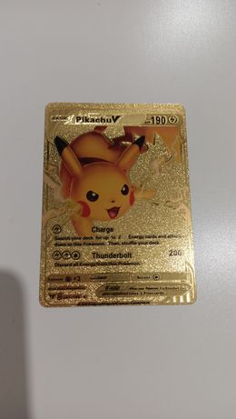 Złota karta Pikachu kolekcjonerska pokemon go