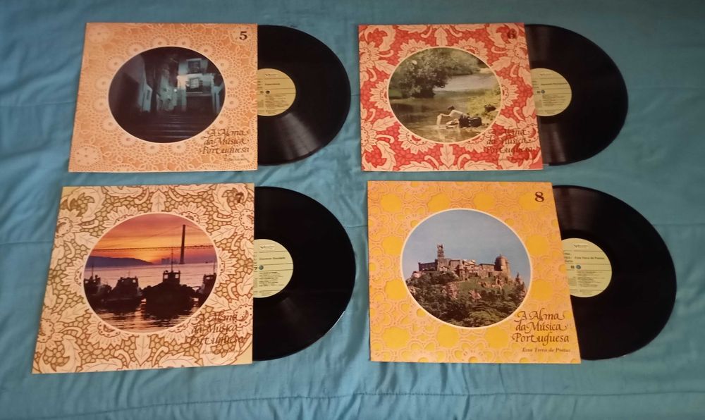 Discos de vinil "A Alma da Música Portuguesa" (8 LPs)