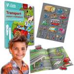 Czytaj z Albikiem ALBIK Interaktywny Zeszyt z Naklejkami TRANSPORT 3+