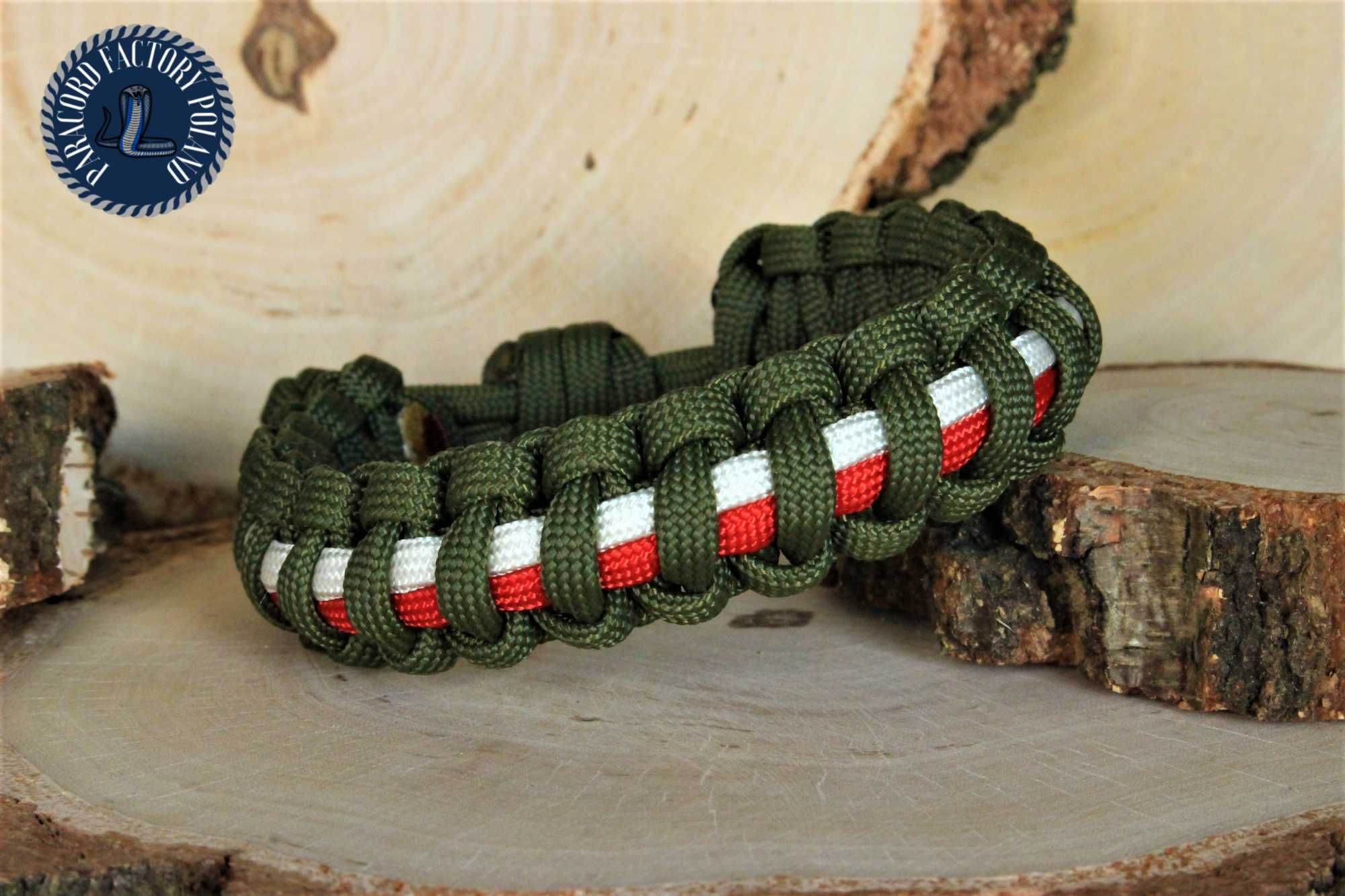 Bransolekta patriotyczna paracord flaga