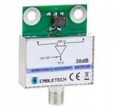 Wzmacniacz antenowy ekranowany 30dB Cabletech DVB-T2 mocny