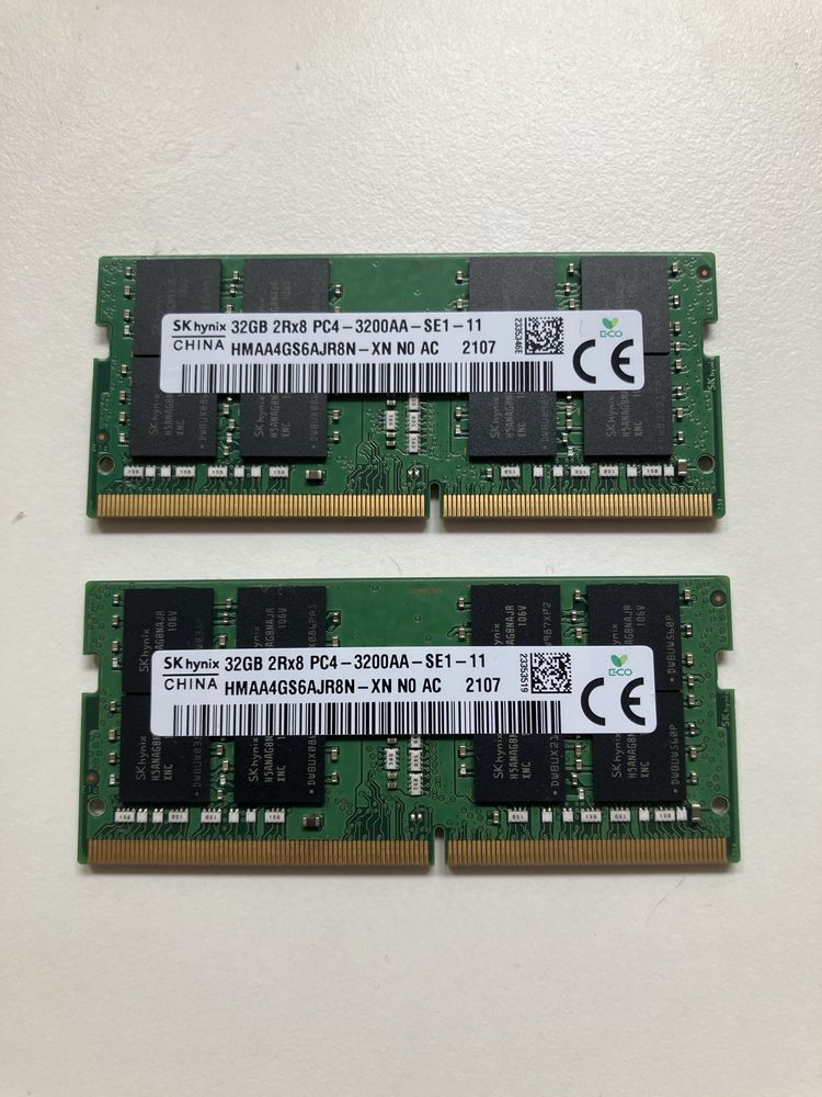 Kości, pamięć RAM 64GB (2x32GB) Sk Hynix DDR4 3200Mhz do laptopa