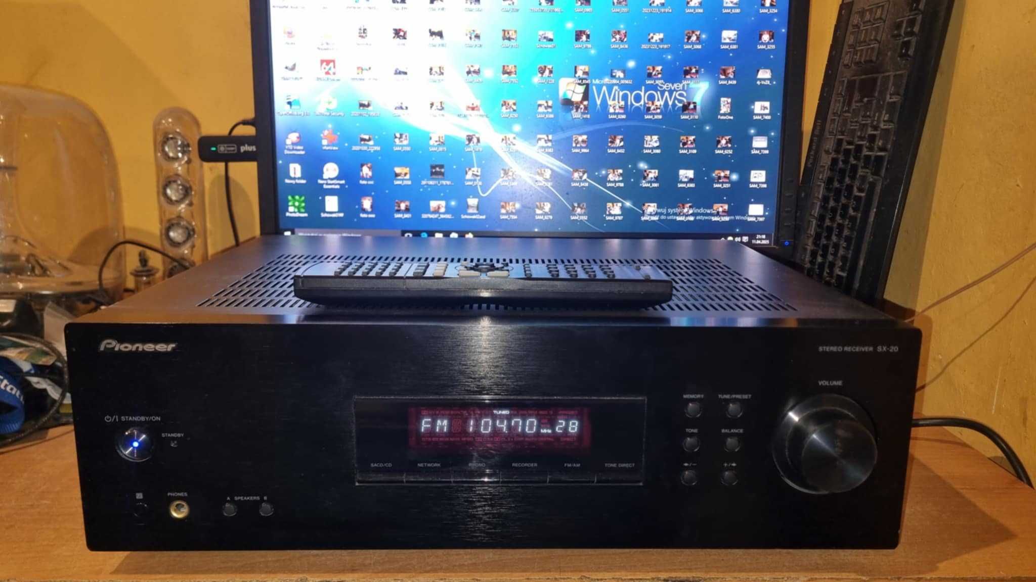 Amplituner stereo PIONEER SX-20 2x100Watt 8ohm wejście Phono z pilotem