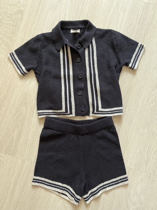 Темно-синій комплект поло River Island Mini