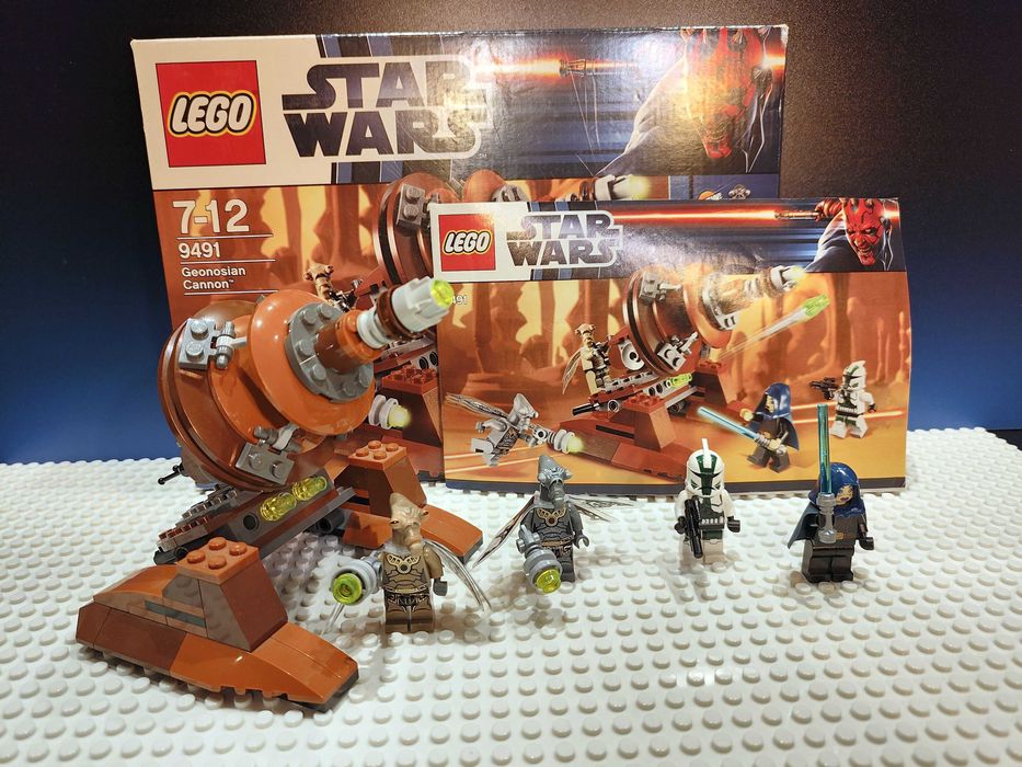 LEGO 9491 – Geonosian Cannon - kompletny, pudełko i instrukcja