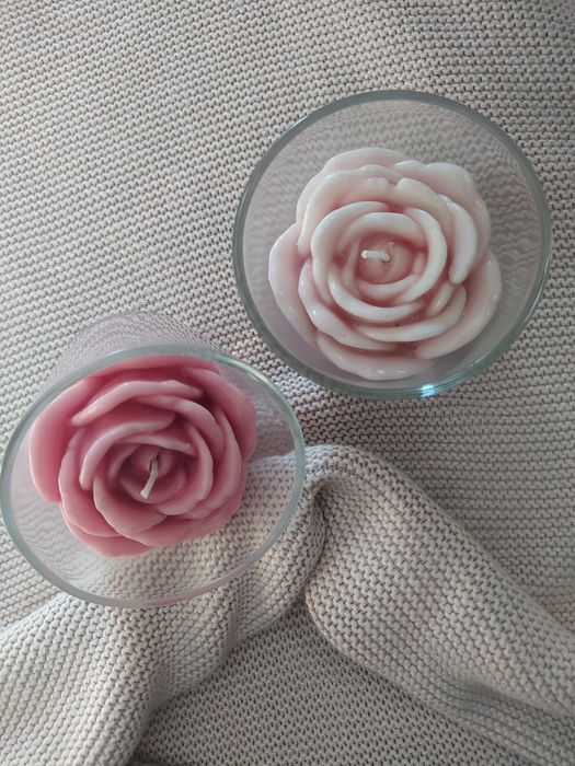 Zestaw dwóch świec Róże