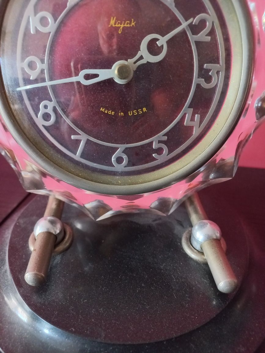 Stary zegar MAJAK USSR kominkowy Vintage