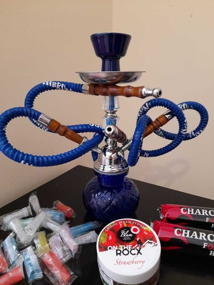 Pack TOP Shisha 2 mangueiras 29cm (+carvão+boquilhas)