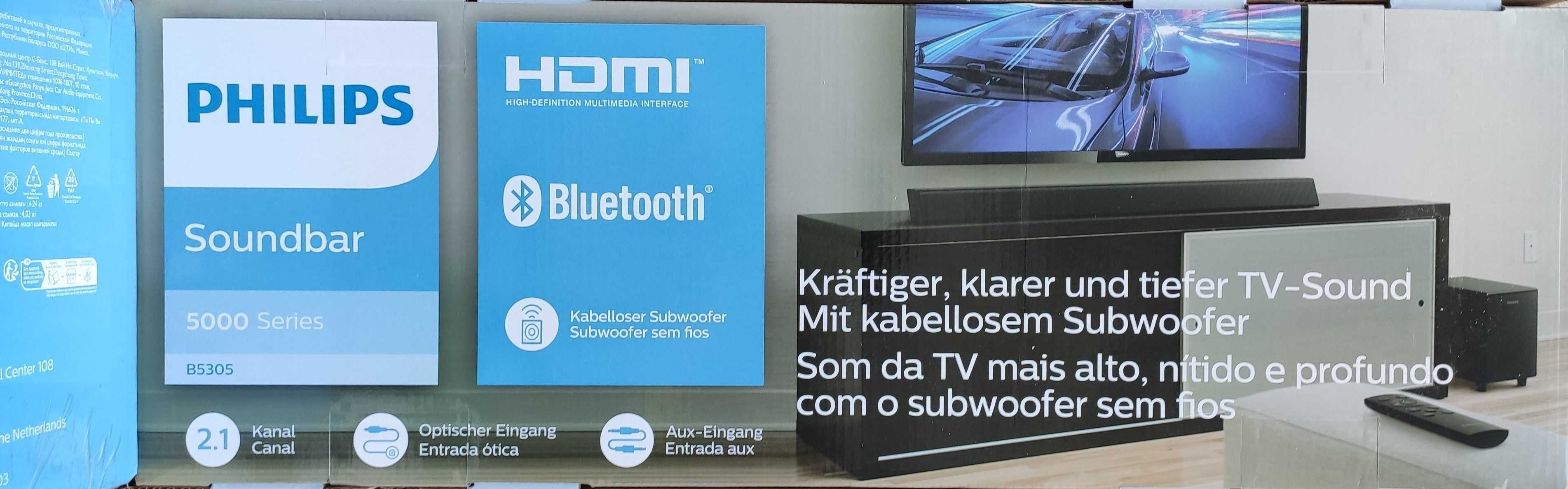 Soundbar Philips z bezprzewodowym subwooferem