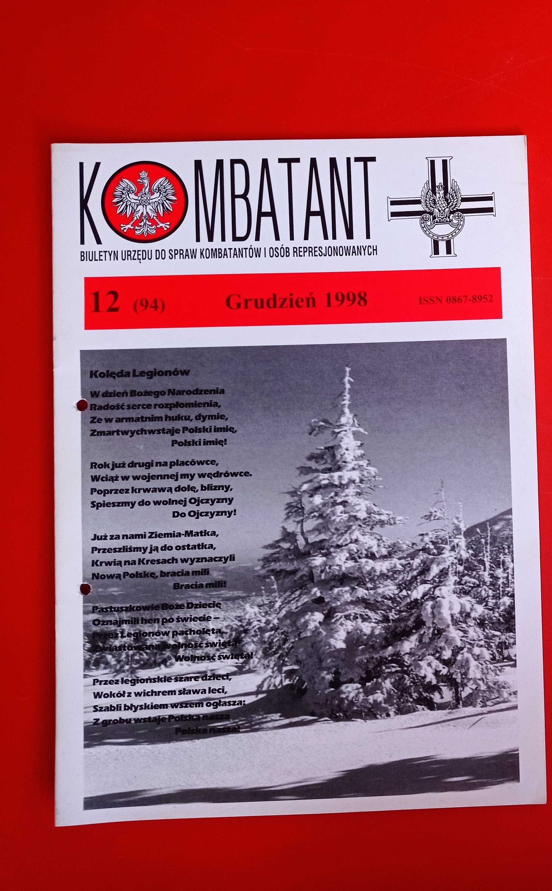 Kombatant, biuletyn, nr 12/1998, grudzień 1998