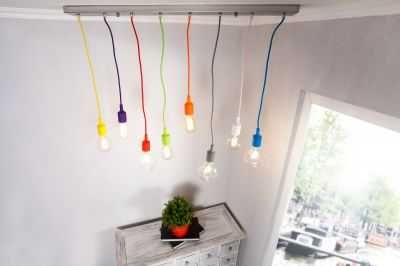 Lampa kolorowa sufitowa Pająk 8 żarówek