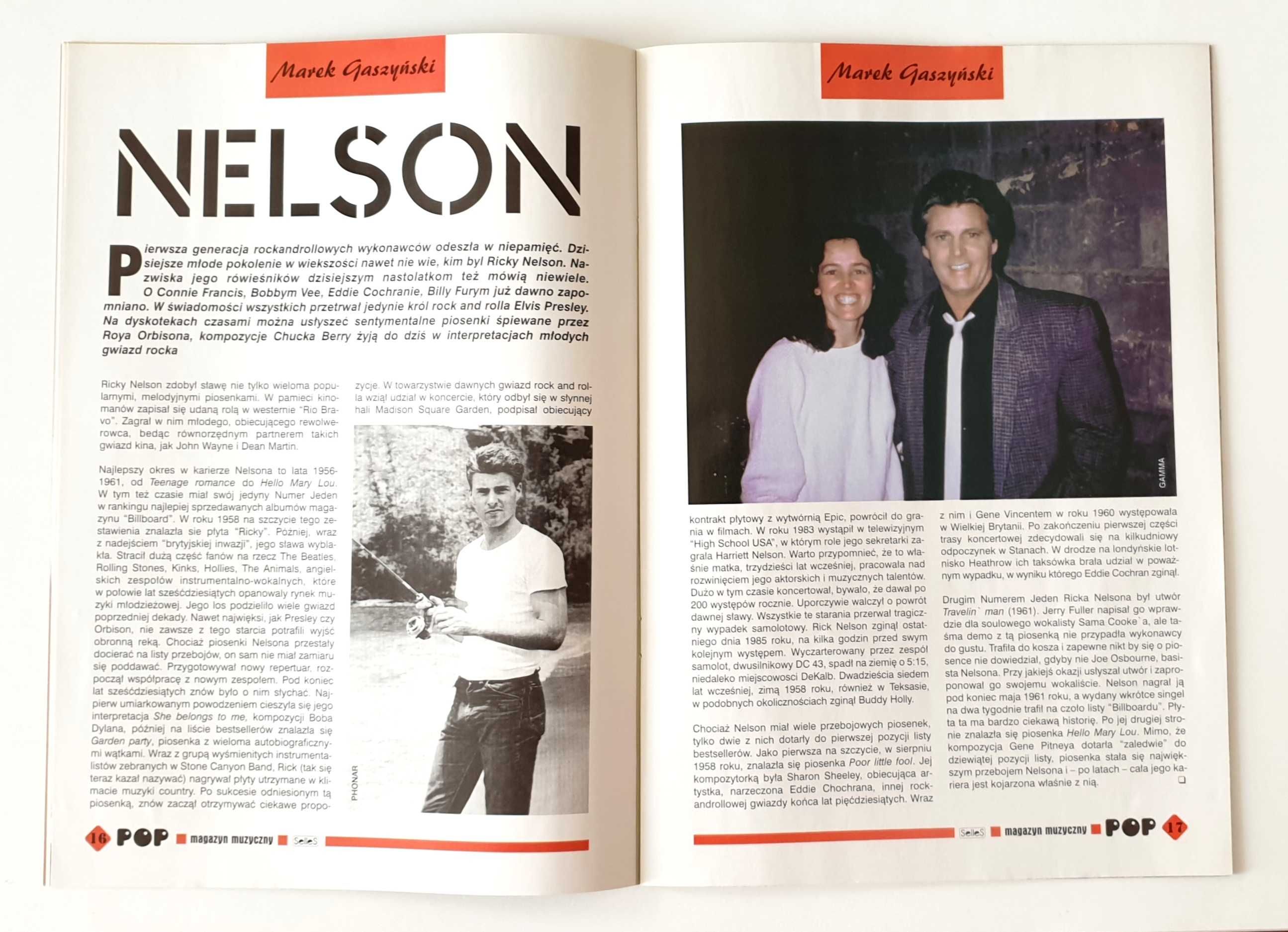 Ricky Nelson płyta, czasopismo Selles i reklamówka - zestaw