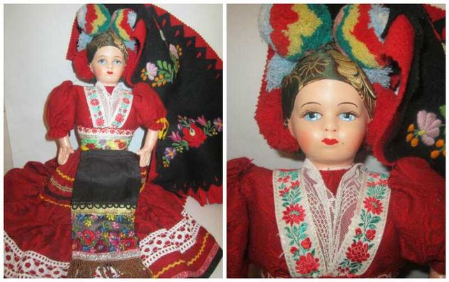 Кукла в национальном костюме 55см композит или фарфор Венгрия