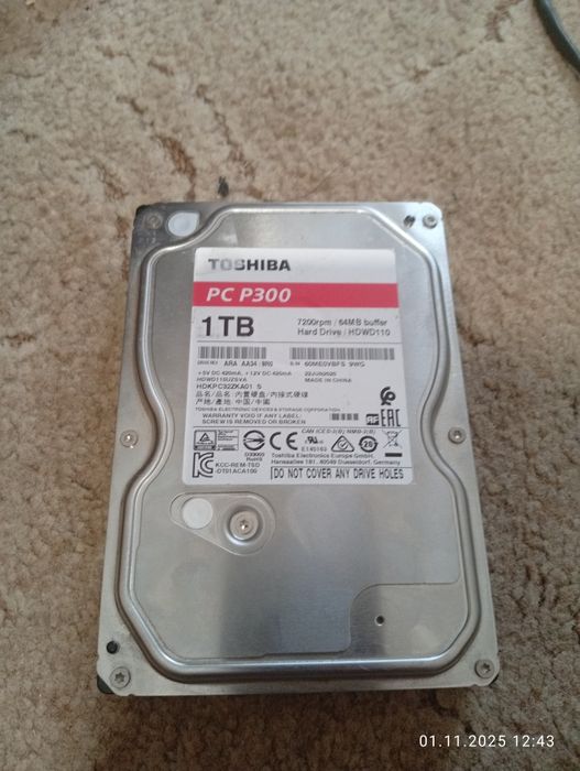 Жёсткий диск 1 Тб 7200/64