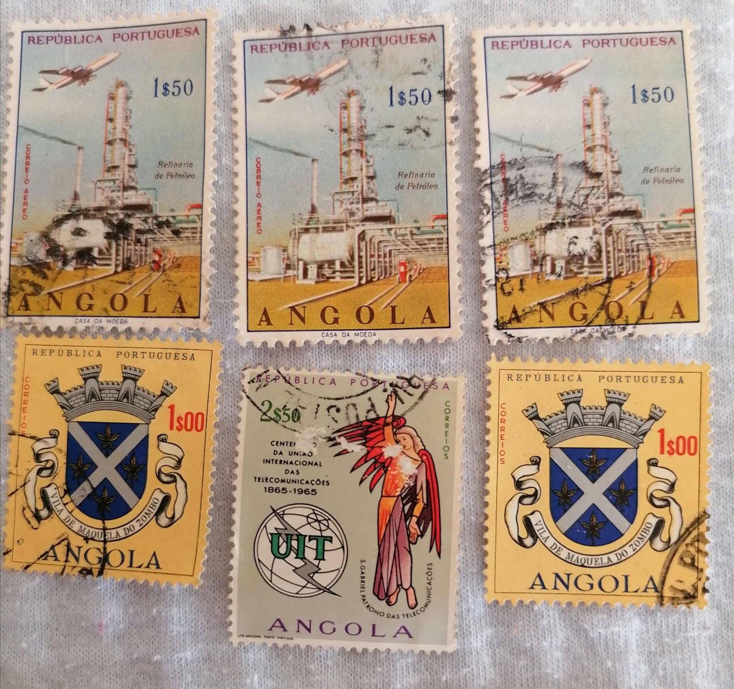 Selos antigos Portugal e Angola