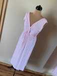 Xxxl pastele pudrowy roz nude maxi dluga sukienka paski 42 44 +size