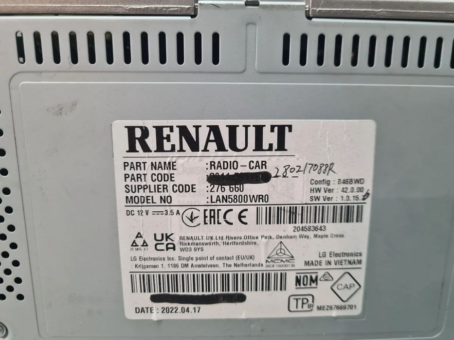 Rádio / auto-rádio DACIA Spring