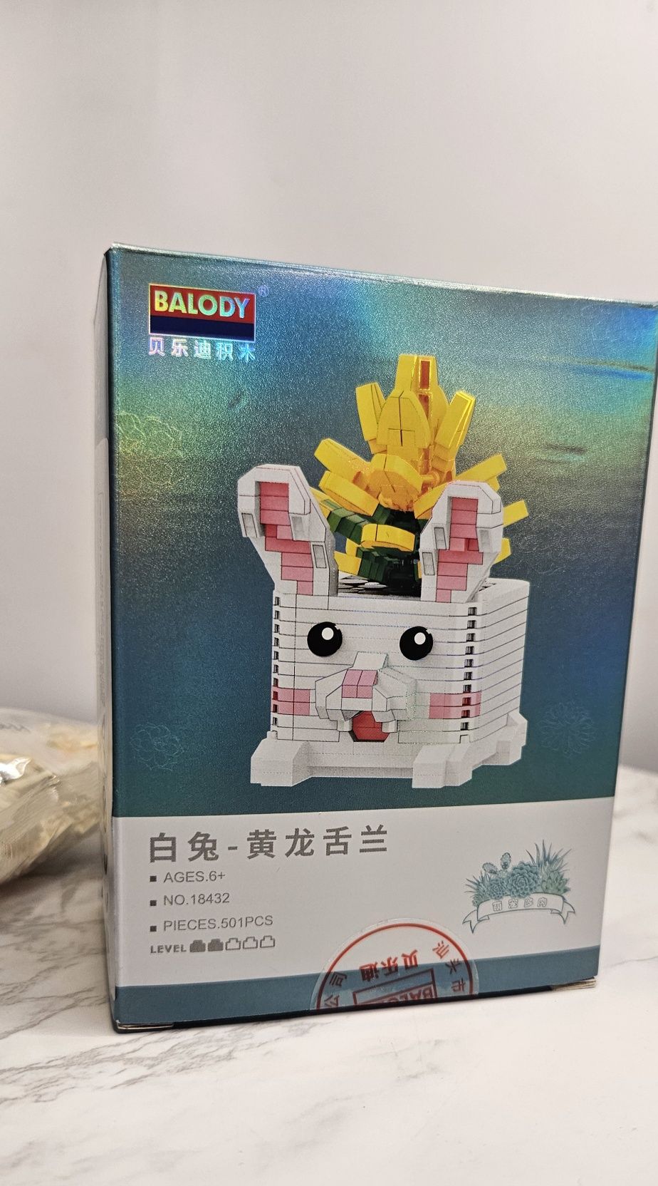 Kłocki LEGO Balody White Rabbit Yellow Agave 501 elementów konstrukcyj