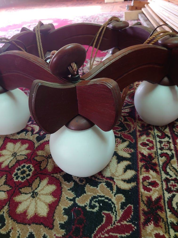 Żylandor/lampa drewniana 5 ramienny do salonu. Warto!!!