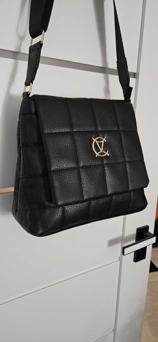 pikowana czarno-zlota toreblka-listonoszka NOWA z metka