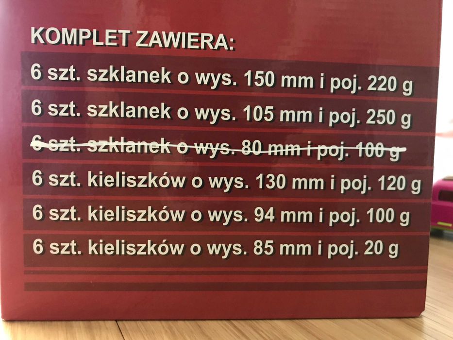 Zestaw stołowy Krosno 30-częściowy , zastawa, kieliszki, szklanki