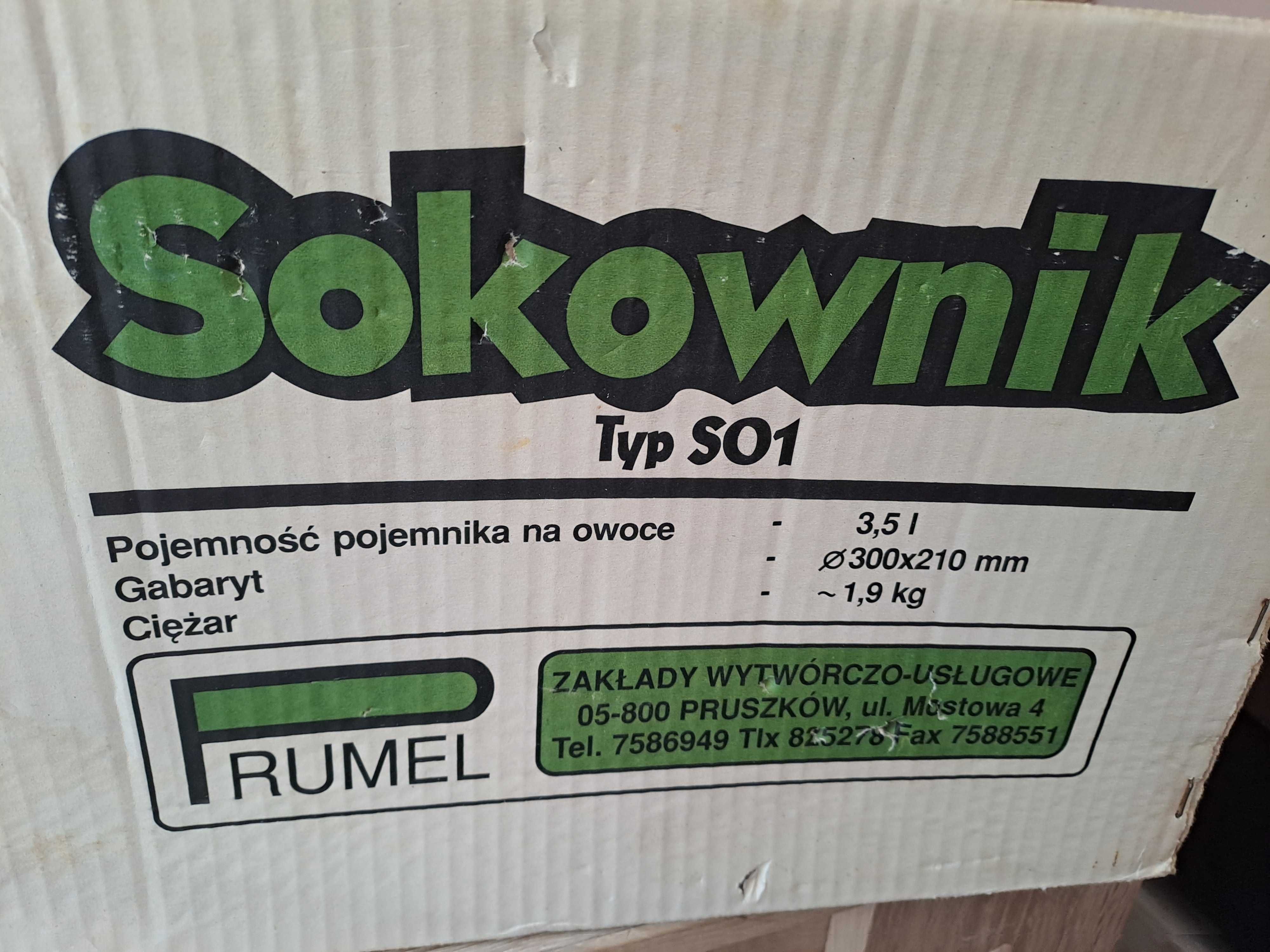 Sokownik SO1 poj. 3,5 litra prod. Polska Pruszków używany