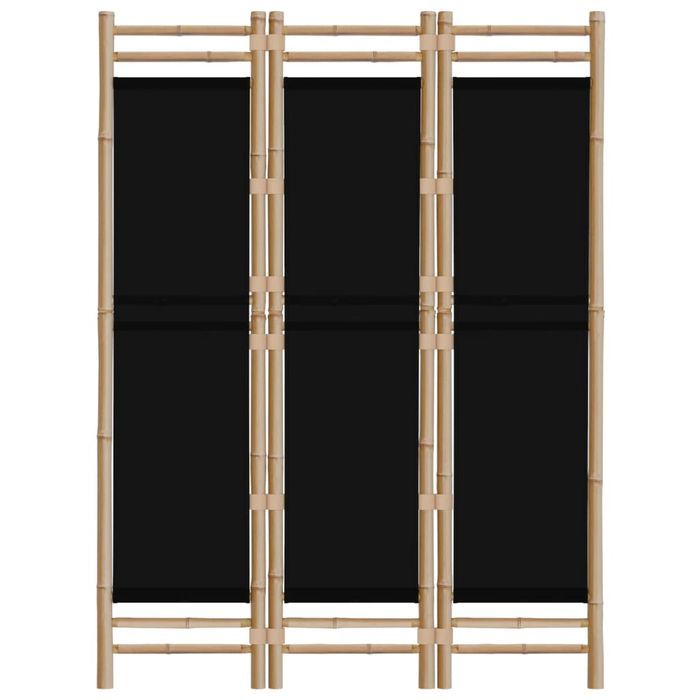 vidaXL Składany parawan 3-panelowy, 120 cm, bambus i płótno