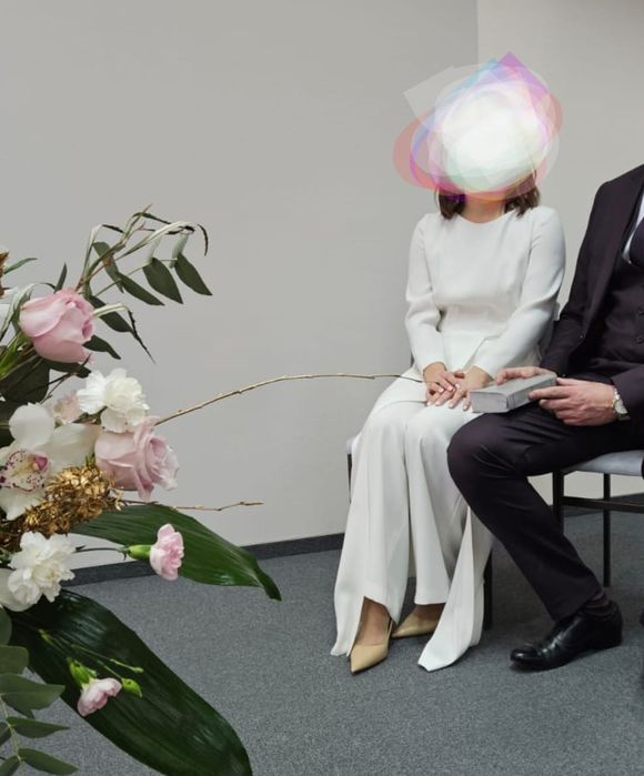 Biały kombinezon (ślubny) roz. L